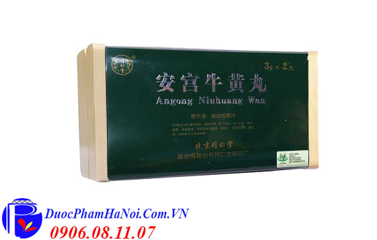 Angong Niuhuang Wan hộp gỗ 2 viên