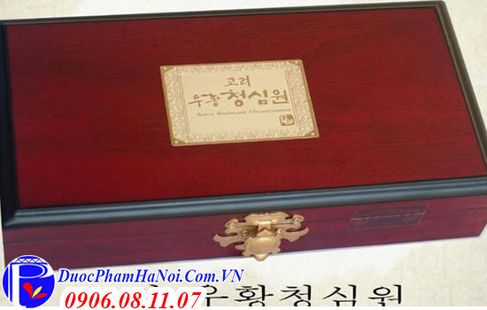 Ngưu hoàng thanh tâm Korea Woohwang Cheongsimwon hộp gỗ 10 viên