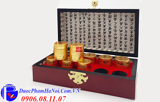 Ngưu hoàng thanh tâm Korea Woohwang Cheongsimwon hộp gỗ 10 viên