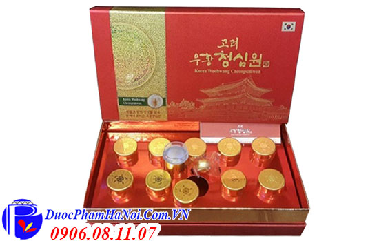 Ngưu hoàng thanh tâm Korea Woohwang Chungsimwon hộp đỏ 10 viên