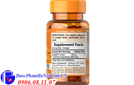 Bổ mắt lutein 20mg Puritan's Pride
