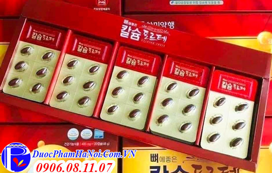 Canxi hữu cơ Hàn Quốc Calcium Forte hộp đỏ 120 viên