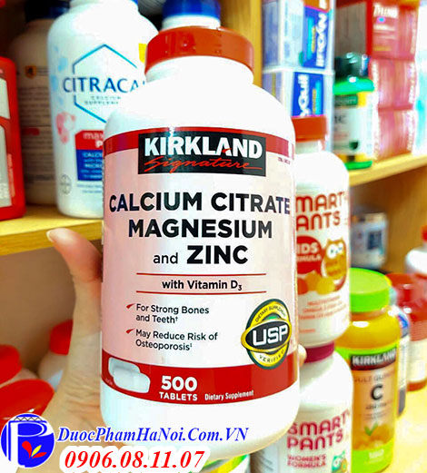 Kirkland Calcium Citrate Magnesium And Zinc 500 Viên Của Mỹ