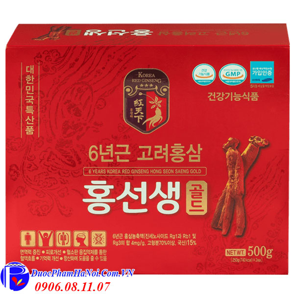 cao hồng sâm 6 years Korean red ginseng hong seon saeng gold