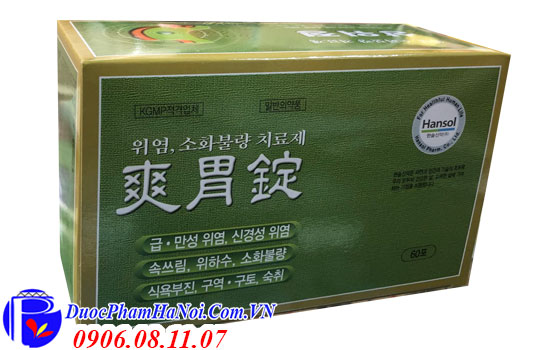 Thuốc dạ dày Hàn Quốc màu xanh Hansol 60 gói