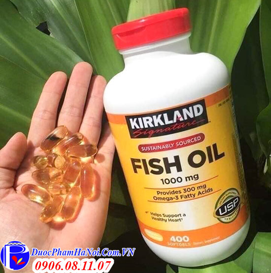 dầu cá kirkland fish oil 1000mg hộp 400 viên