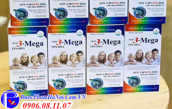 dầu cá New 3 mega EPA DHA 1000 Hàn Quốc