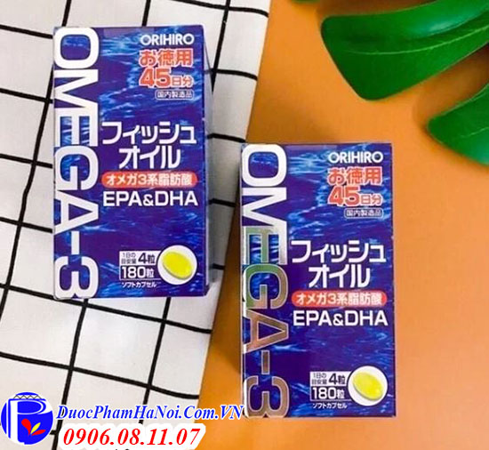 Dầu Cá Omega 3 Orihiro Nhật Bản 180 Viên