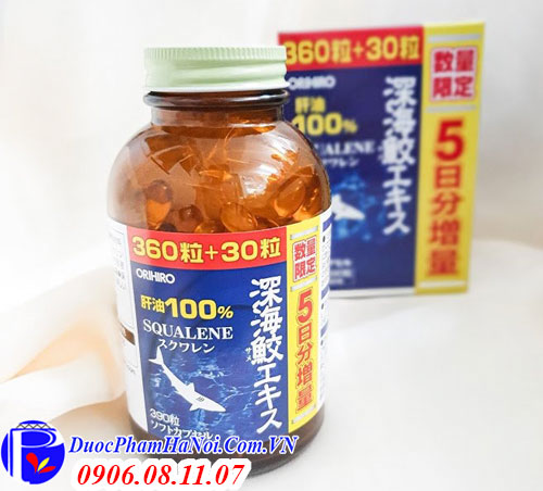 Dầu gan cá mập Squalene Orihiro 390 viên Nhật Bản