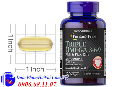 Viên uống Triple Omega 369 Fish & Flax Oils