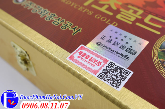 Đông Trùng Hạ Thảo Hộp Gỗ Vàng 60 Gói Bio Silkworm Cordyceps