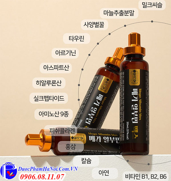 Wongidam Mega Albumin Max dạng nước của Hàn Quốc