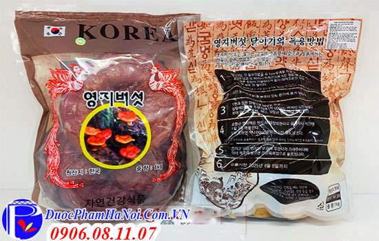 Nấm linh chi đỏ Hàn Quốc túi nâu 1kg