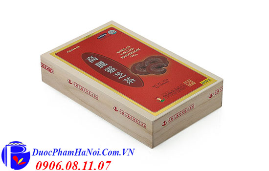 Trà linh chi hộp gỗ Bio Apgold Hàn Quốc