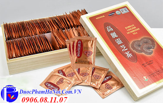 Trà linh chi hộp gỗ Bio Apgold Hàn Quốc