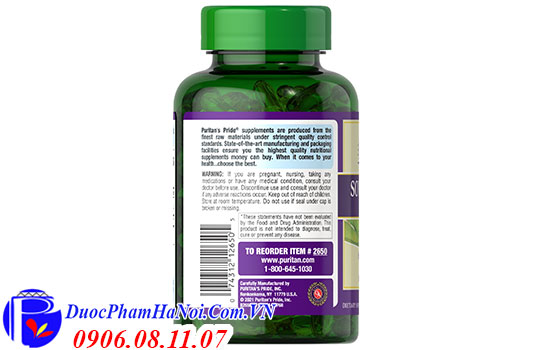 Puritan's pride soy lecithin 1325mg 100 viên