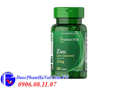 Puritan's Pride Zinc Gluconate 25mg 100 viên