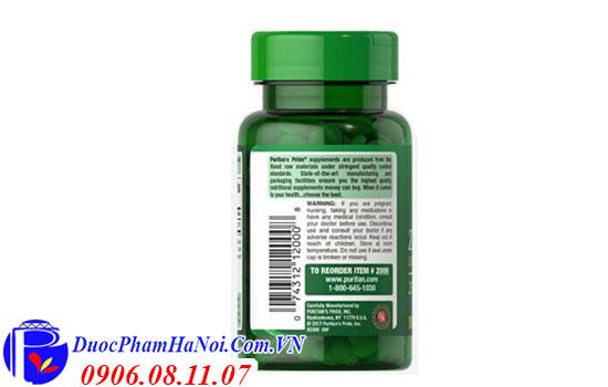 Puritan's Pride Zinc Gluconate 25mg 100 viên
