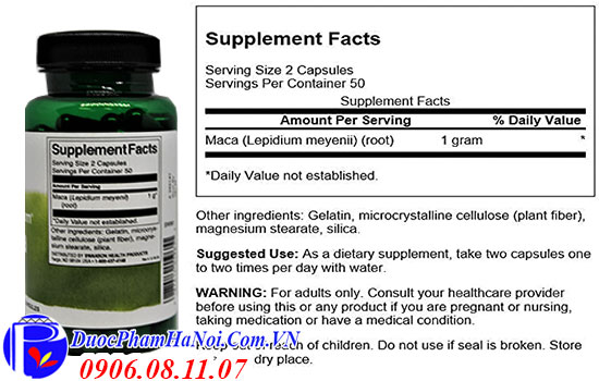 Swanson Full Spectrum Maca 100 viên