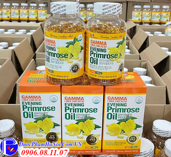 Tinh dầu hoa anh thảo Hàn Quốc hộp màu vàng 300 viên