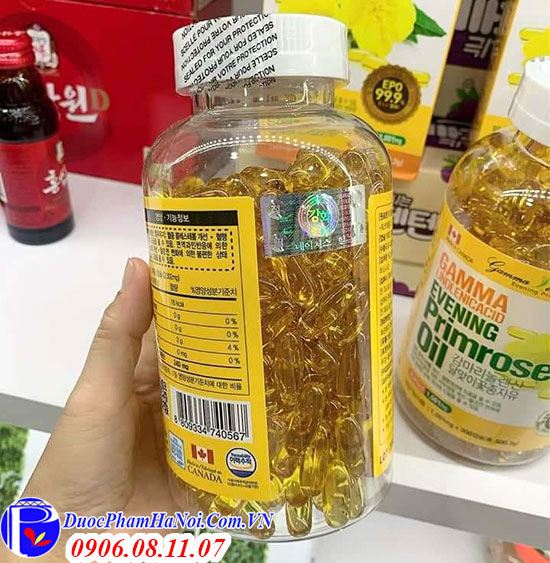 Tinh dầu hoa anh thảo Hàn Quốc hộp màu vàng 300 viên