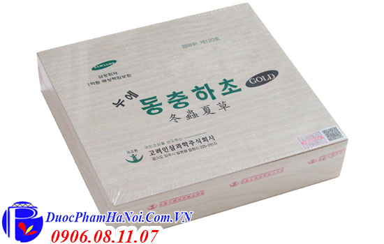 Đông trùng hạ thảo Hàn Quốc hộp gỗ 60 gói