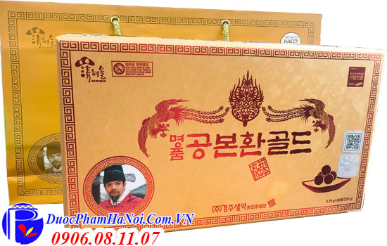 Đông trùng hạ thảo hộp gỗ vàng 60 viên Hàn Quốc