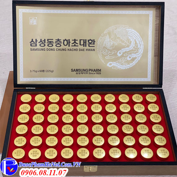 Đông Trùng Samsung Dong Chung Hacho Dae Hwan Hộp Gỗ 60 Viên