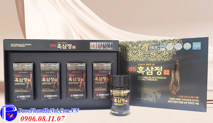 Cao Hac Sam 365 Korena Black Ginseng Extract Premium Seoul Bio Pharm Hop 4 Lo 250gr