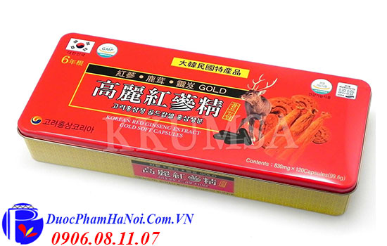 Korean Red Ginseng Extract Gold Soft Capsules