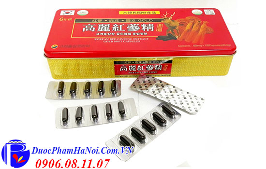 Korean Red Ginseng Extract Gold Soft Capsules