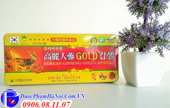 Đạm tổng hợp Korean Ginseng Gold Capsules 830mg 120 viên