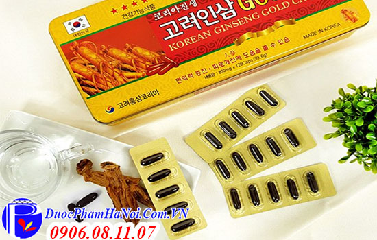 Đạm tổng hợp Korean Ginseng Gold Capsules 830mg 120 viên
