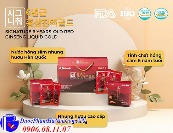 nước hồng sâm nhung hươu Hàn Quốc