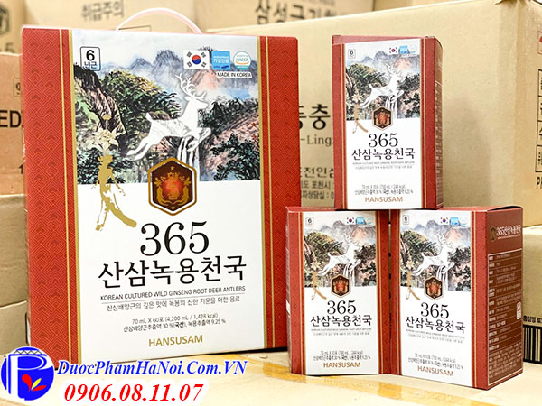 Nước Hồng Sâm 365 Hansusam Dạng Gói