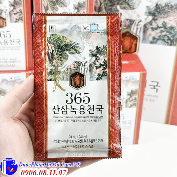 Nước Hồng Sâm 365 Hansusam Dạng Gói