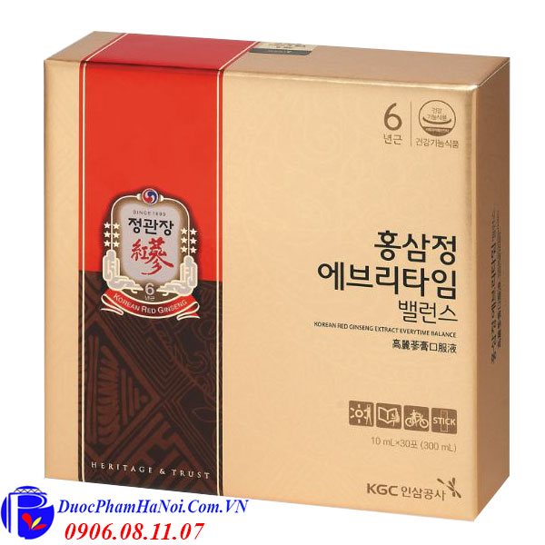 Nước Hồng Sâm Chính Phủ Hàn Quốc KGC Korean red ginseng extract Everytime Balance