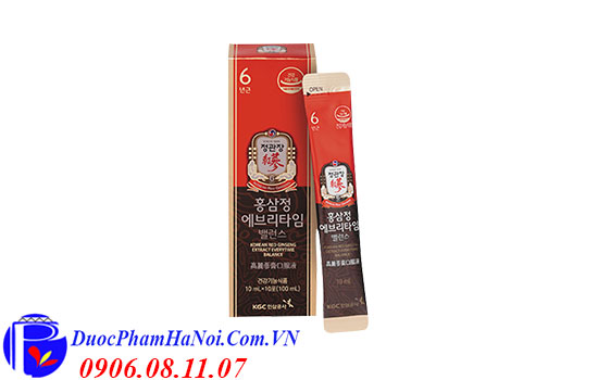 Nước Hồng Sâm Chính Phủ Hàn Quốc KGC Korean red ginseng extract Everytime Balance