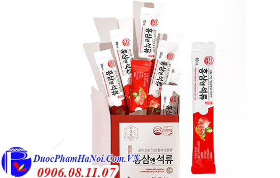 Nước hồng sâm lựu collagen