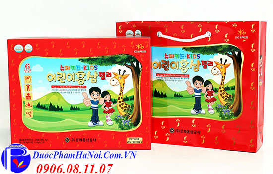 Thạch sâm Hàn Quốc cho bé Super Kids Red Ginseng Jelly