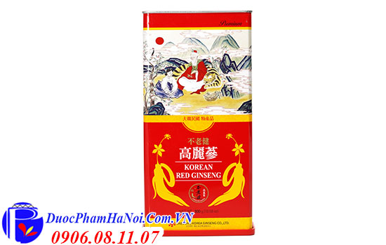 Hồng sâm củ khô hộp thiếc 300g Daedong Hàn Quốc