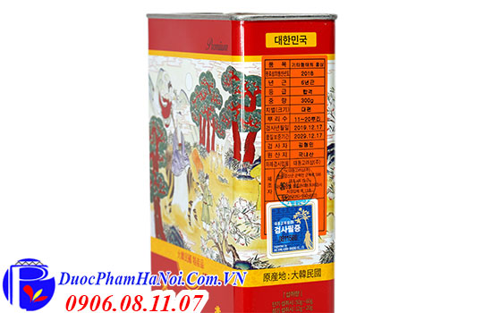 Hồng sâm củ khô hộp thiếc 300g Daedong Hàn Quốc