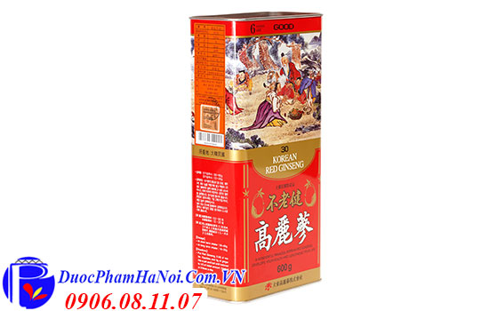 Hồng sâm củ khô hộp thiếc 600gr Good Daedong Hàn Quốc