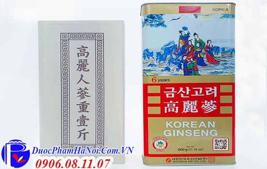 Hồng sâm củ khô Wooshin Good 600g Hàn Quốc