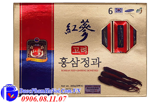 Hồng sâm nguyên củ tẩm mật ong Sambok Hàn Quốc