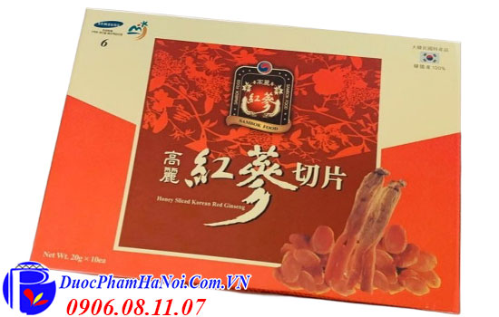 Sâm thái lát mật ong Honey Sliced Korean Red Ginseng