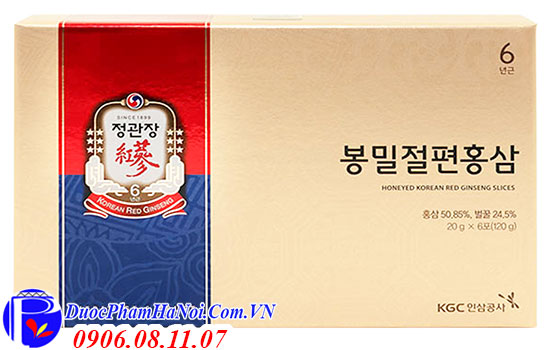 Sâm thái lát mật ong Honeyed Korean red ginseng slices