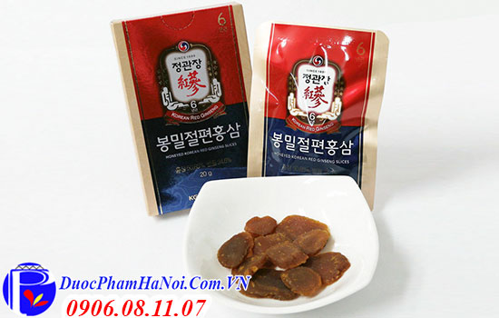 Sâm thái lát mật ong Honeyed Korean red ginseng slices