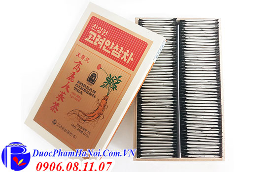 Trà sâm Hàn Quốc hộp gỗ Korean Ginseng Tea 100 gói