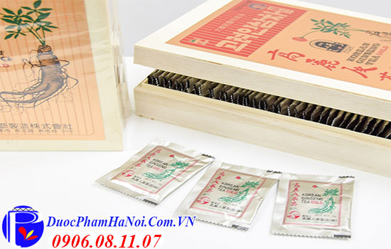 Trà sâm Hàn Quốc hộp gỗ Korean Ginseng Tea 100 gói